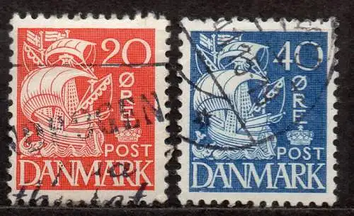 Dänemark, Mi-Nr. 262 + 263 gest., Karavelle