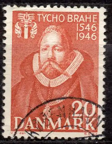 Dänemark, Mi-Nr. 294 gest., 400. Geburtstag von Tycho Brahe