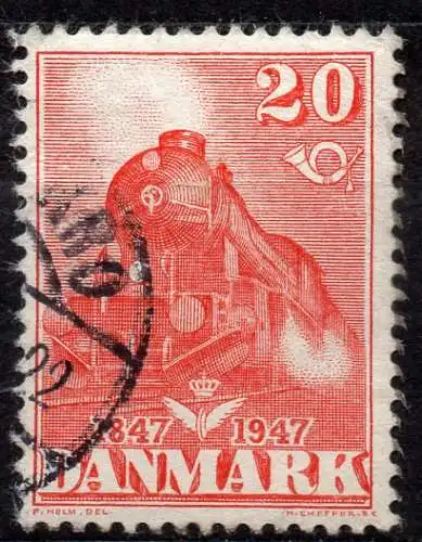 Dänemark, Mi-Nr. 299 gest., 100 Jahre Dänische Eisenbahn