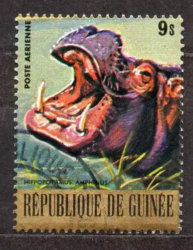 Guinea, Mi-Nr. 819 gest., Flußpferd