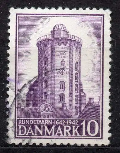 Dänemark, Mi-Nr. 278 gest., 300 Jahre astronomische und meteorologische Station im Runden Turm