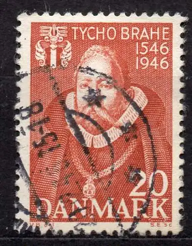 Dänemark, Mi-Nr. 294 gest., 400. Geburtstag von Tycho Brahe