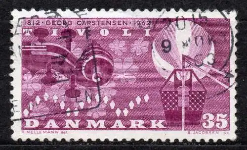 Dänemark, Mi-Nr. 407 x gest., 150. Geburtstag von Georg Carstensen (Gründer des Tivoli)