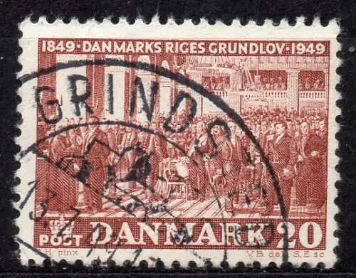 Dänemark, Mi-Nr. 319 gest., 100 Jahre Reichsverfassung