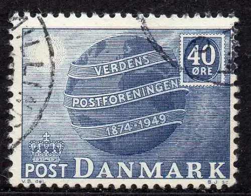 Dänemark, Mi-Nr. 320 gest., 75 Jahre Weltpostverein (UPU)