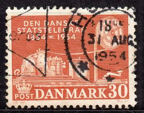 Dänemark, Mi-Nr. 351 gest., 100 Jahre Telegraphie