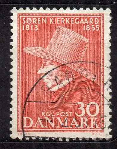 Dänemark, Mi-Nr. 362 gest., 100. Todestag von Sören Kierkegaard