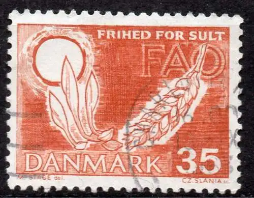 Dänemark, Mi-Nr. 409 x gest., FAO-Kampagne gegen den Hunger