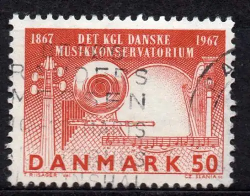 Dänemark, Mi-Nr. 449 x gest., 100 Jahre Königlich Dänisches Musikkonservatorium