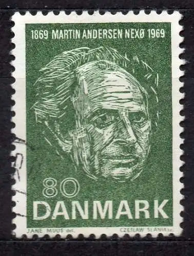 Dänemark, Mi-Nr. 482 gest., 100. Geburtstag von Martin Andersen Nexö