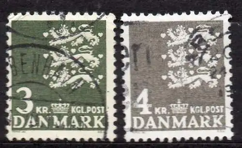 Dänemark, Mi-Nr. 483 - 484 gest., kompl., Kleines Reichswappen