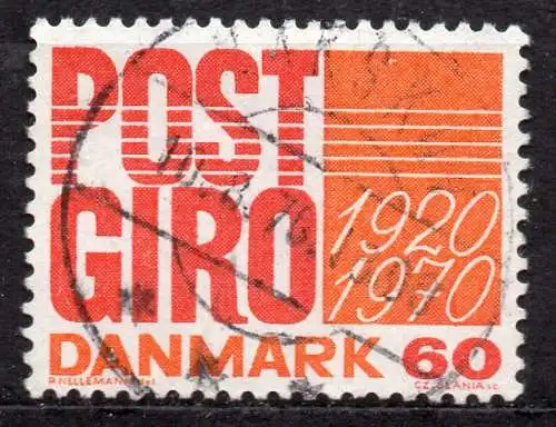 Dänemark, Mi-Nr. 491 gest., 50 Jahre Postgirodienst in Dänemark