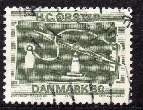 Dänemark, Mi-Nr. 498 gest., 150. Jahrestag der Entdeckung des Elektromagnetismus