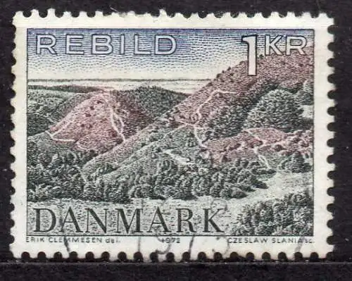 Dänemark, Mi-Nr. 524 gest., Naturschutzgebiet Rebild Bakker