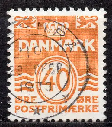 Dänemark, Mi-Nr. 512 gest., Wellenlinien