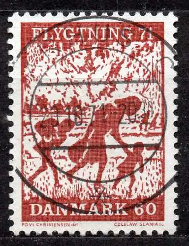 Dänemark, Mi-Nr. 509 gest., Flüchtlingshilfe