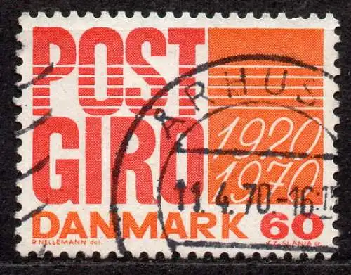 Dänemark, Mi-Nr. 491 gest., 50 Jahre Postgirodienst in Dänemark