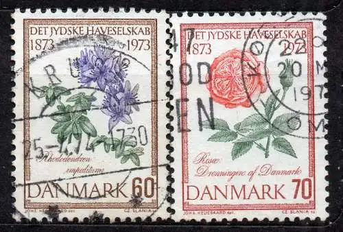 Dänemark, Mi-Nr. 543 - 544 gest., kompl., 100 Jahre jütländische Gartenbaugesellschaft