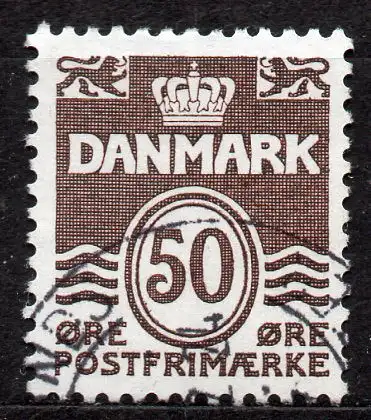 Dänemark, Mi-Nr. 572 gest., Wellenlinien