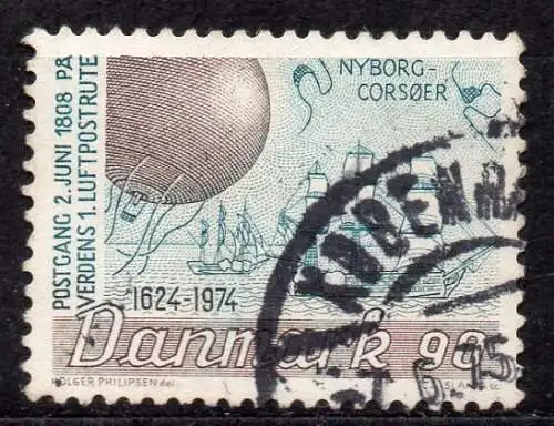 Dänemark, Mi-Nr. 578 gest., 350 Jahre Dänische Post