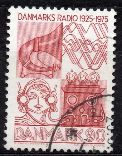 Dänemark, Mi-Nr. 587 gest., 50 Jahre Dänischer Rundfunk