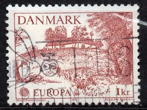 Dänemark, Mi-Nr. 639 gest., Europa 1977: Landschaft bei Allinge