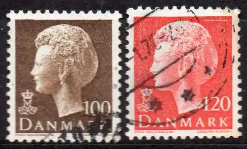 Dänemark, Mi-Nr. 649 + 650 gest., Königin Margrethe II.
