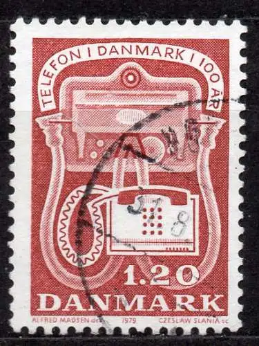 Dänemark, Mi-Nr. 675 gest., 100 Jahre Fernsprecher in Dänemark