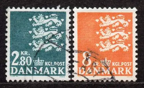 Dänemark, Mi-Nr. 684 - 685 gest., kompl., Kleines Reichswappen