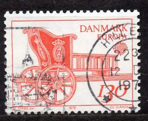 Dänemark, Mi-Nr. 686 gest., Europa 1979: Geschichte des Post- und Fernmeldewesens