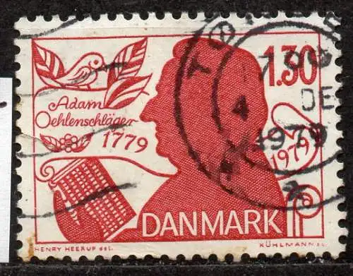 Dänemark, Mi-Nr. 694 gest., 200. Geburtstag von Adam Oehlenschläger