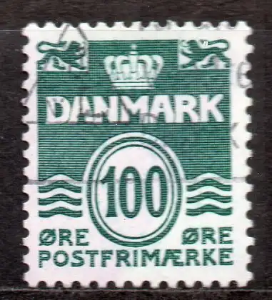 Dänemark, Mi-Nr. 718 gest., Wellenlinien