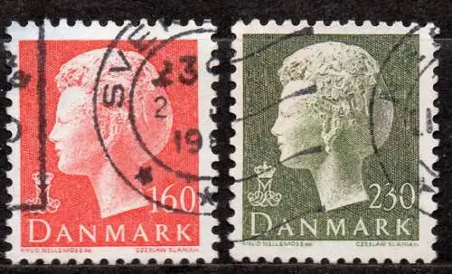 Dänemark, Mi-Nr. 719 + 720 gest., Königin Margrethe II. 