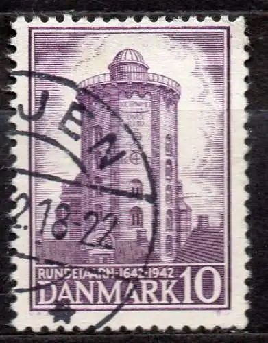 Dänemark, Mi-Nr. 278 gest., 300 Jahre astronomische und meteorologische Station im Runden Turm