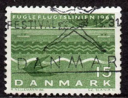 Dänemark, Mi-Nr. 413 x gest., Einweihung der Vogelfluglinie