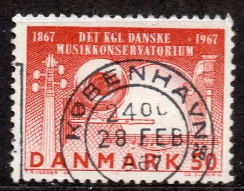 Dänemark, Mi-Nr. 449 x gest., 100 Jahre Königlich Dänisches Musikkonservatorium