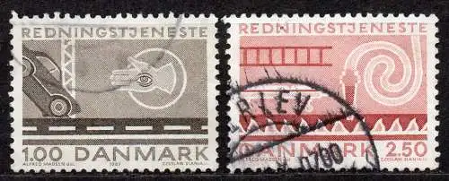 Dänemark, Mi-Nr. 785 + 786 gest., Rettungsdienste