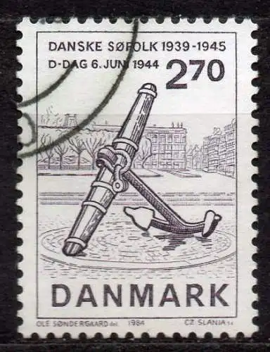 Dänemark, Mi-Nr. 808 gest., 40. Jahrestag der Beteiligung an der Landung in der Normandie