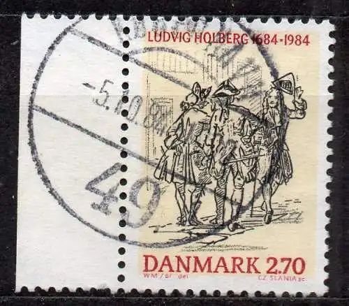 Dänemark, Mi-Nr. 817 gest., 300. Geburtstag von Ludvig Holberg