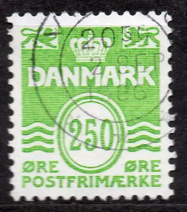 Dänemark, Mi-Nr. 822 gest., Wellenlinien