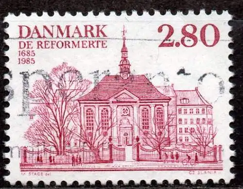 Dänemark, Mi-Nr. 828 gest., 300 Jahre französische und deutsche reformierte Kirche in Dänemark