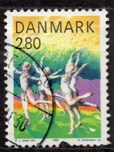 Dänemark, Mi-Nr. 842 gest., Sport: Gymnastik