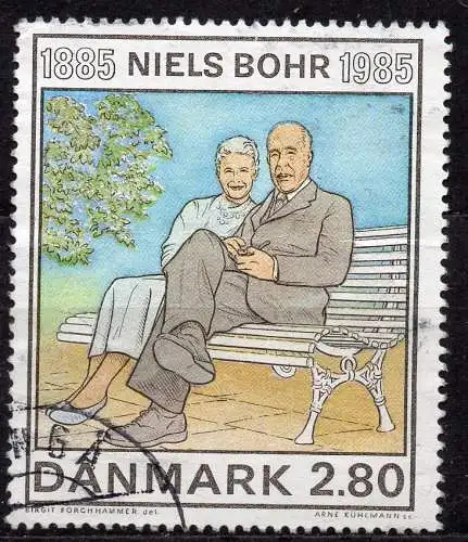 Dänemark, Mi-Nr. 848 gest., 100. Geburtstag von Niels Bohr