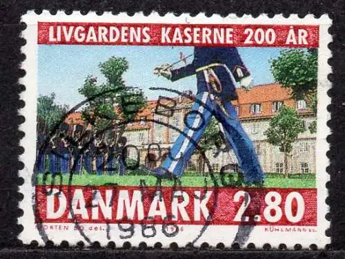 Dänemark, Mi-Nr. 864 gest., 200 Jahre Kaserne der4 Königlichen Leibgarde, Rosenborg