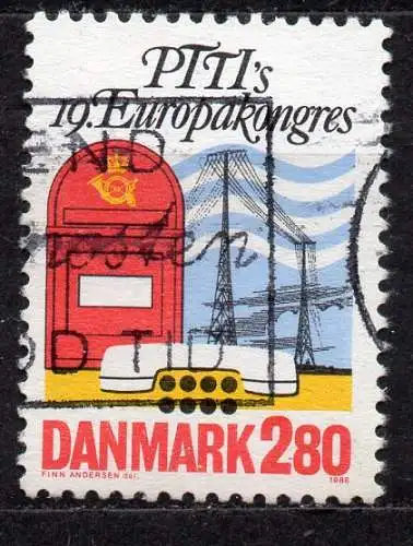 Dänemark, Mi-Nr. 877 gest., Kongress der Internationalen Post- und Fernmeldeverwaltungen