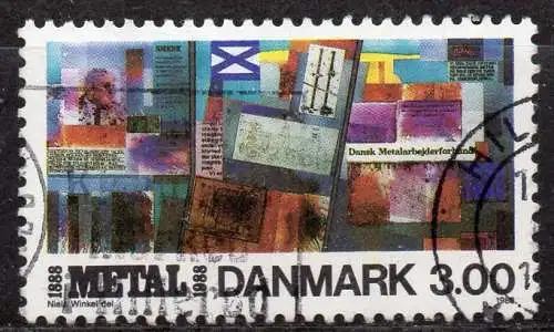 Dänemark, Mi-Nr. 926 gest., 100 Jahre Metallarbeitergewerkschaft