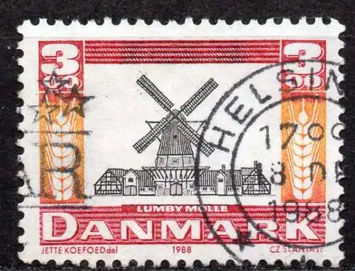 Dänemark, Mi-Nr. 930 gest., Windmühle in Lumby