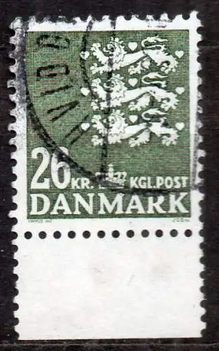 Dänemark, Mi-Nr. 942 gest., kleines Reichswappen