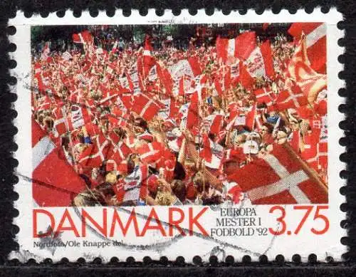 Dänemark, Mi-Nr. 1035 gest., Gewinn der Fußball-Europameisterschaft in Schweden