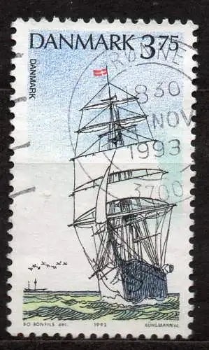 Dänemark, Mi-Nr. 1057 gest., Segelschiff "Danmark"